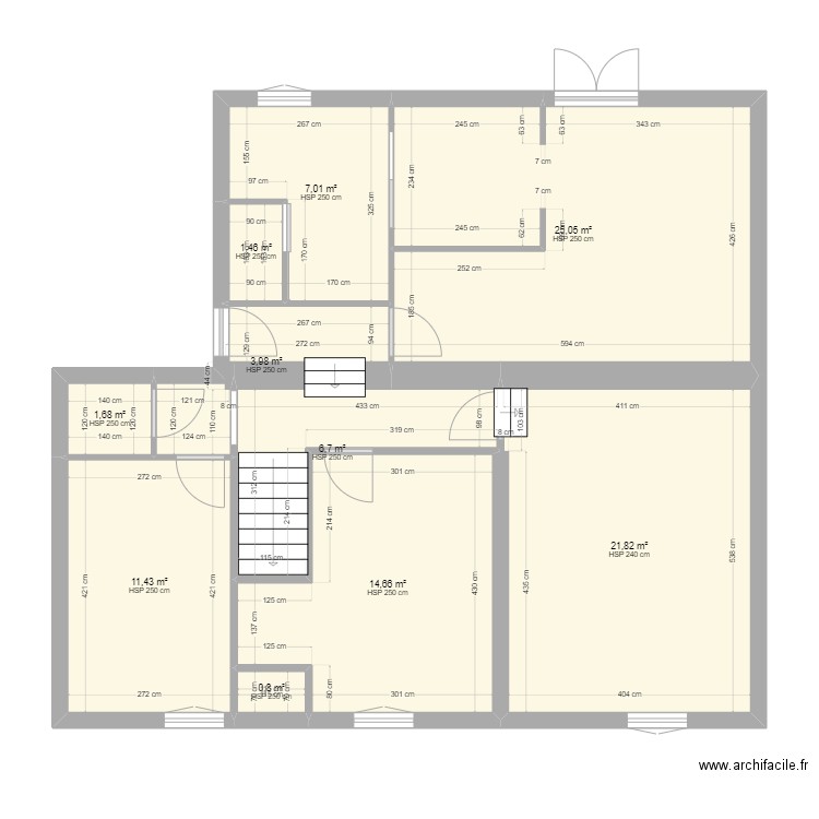 ETAGE 1 projet 2. Plan de 0 pièce et 0 m2