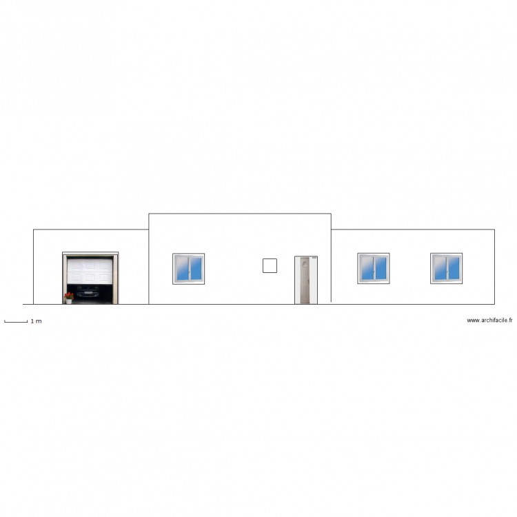 facade OUEST. Plan de 0 pièce et 0 m2