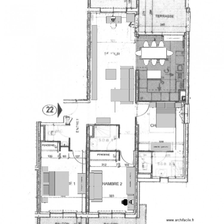 APPART LE DEAUVILLE. Plan de 0 pièce et 0 m2