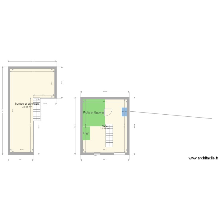 nouveau locaux. Plan de 0 pièce et 0 m2