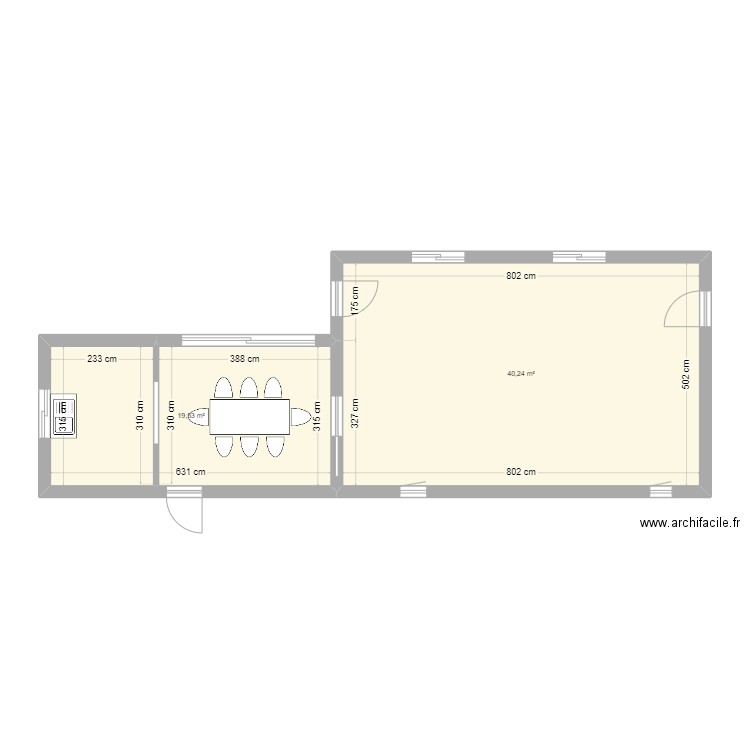 Skopelos Aloupi Storage. Plan de 2 pièces et 60 m2