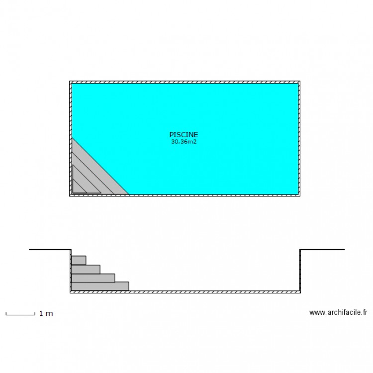 Plan En Coupe Piscine Plan Dessiné Par Melarde