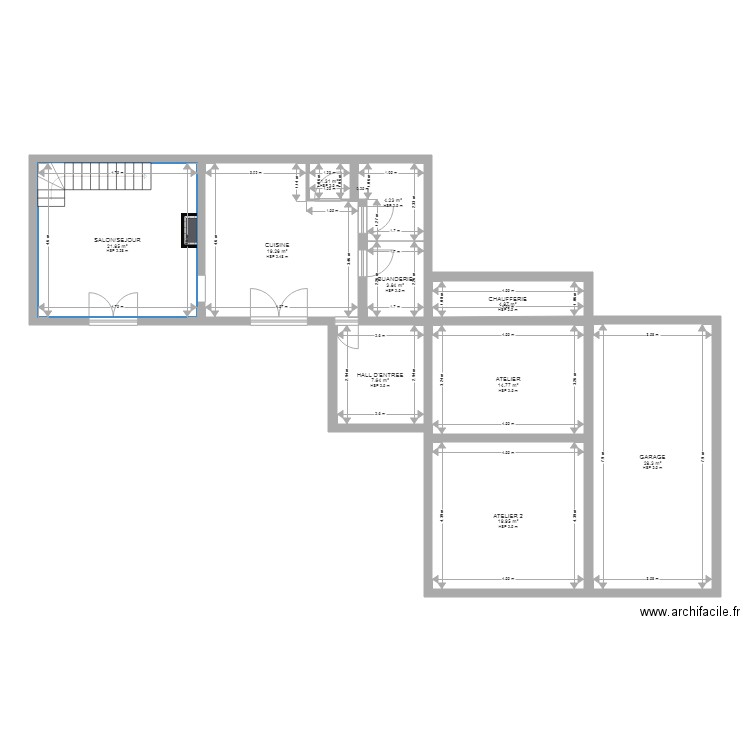 PAULIEN PLAN RDC. Plan de 0 pièce et 0 m2