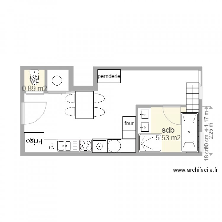 piece rdc. Plan de 0 pièce et 0 m2