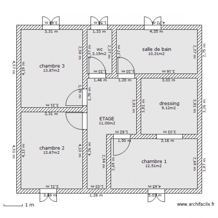 etage01. Plan de 0 pièce et 0 m2