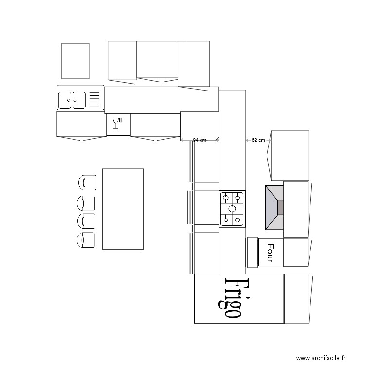 cuisine. Plan de 0 pièce et 0 m2