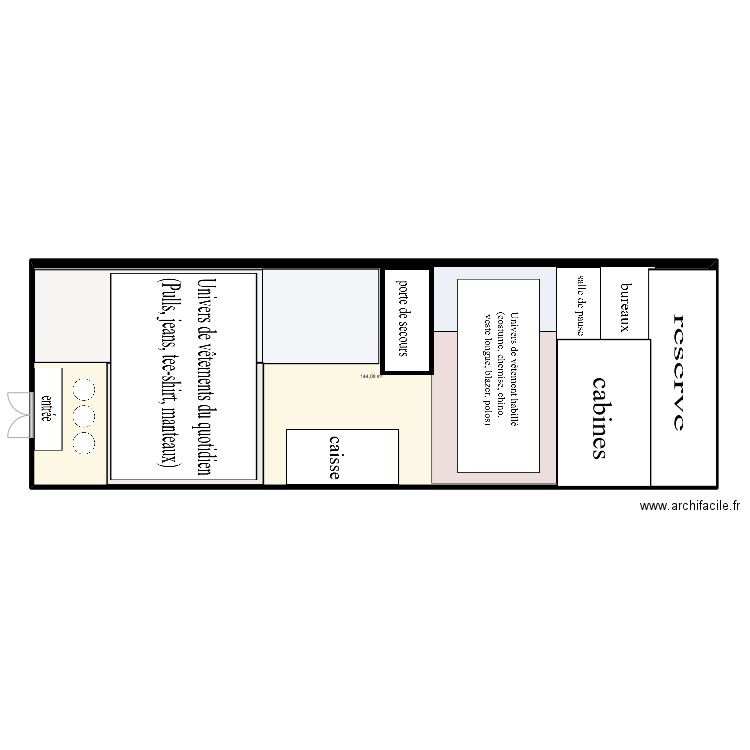 plan jules. Plan de 1 pièce et 144 m2