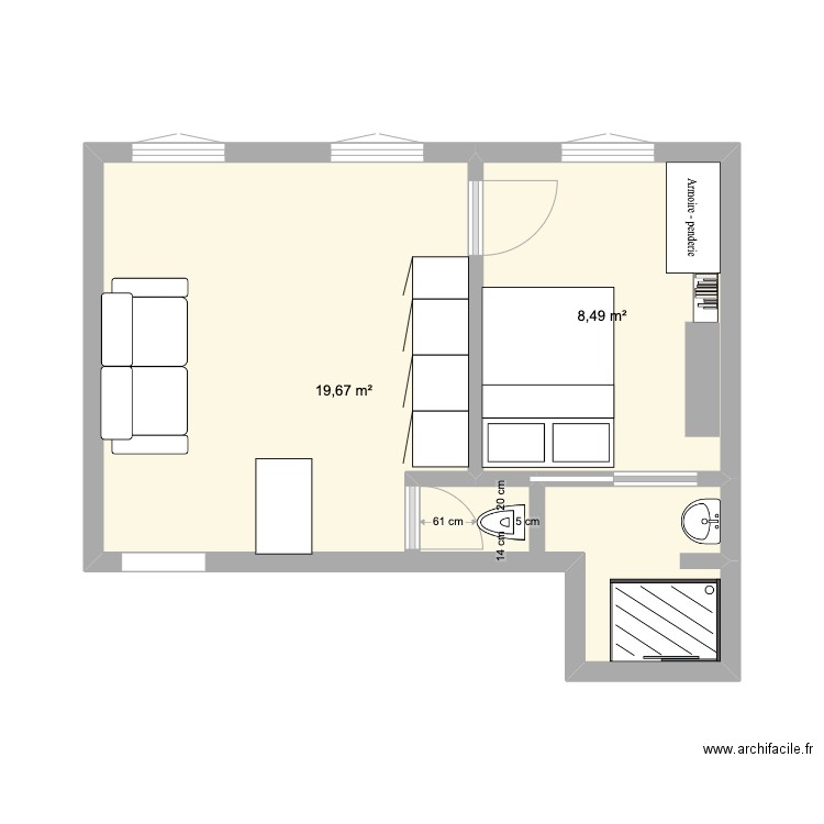 Plan B - Plan 2 Pièces 28 M2 Dessiné Par BAndre18