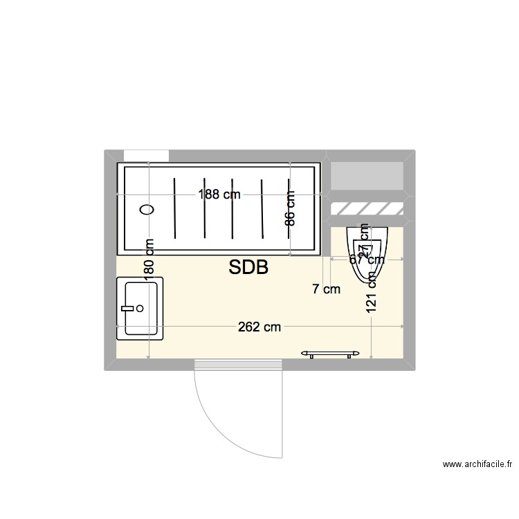 SDB Loutfi. Plan de 0 pièce et 0 m2