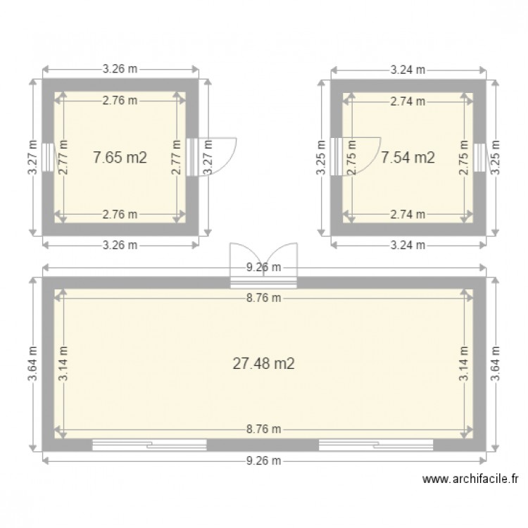 Projet Bazou. Plan de 0 pièce et 0 m2