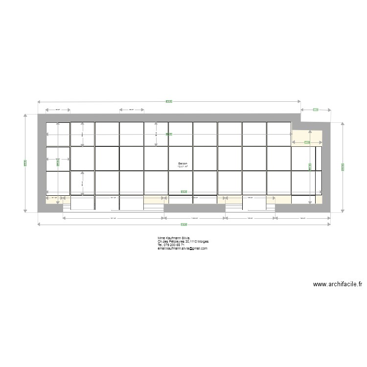 Balcon avec dallettes 60/60/20  Morges 2022. Plan de 0 pièce et 0 m2