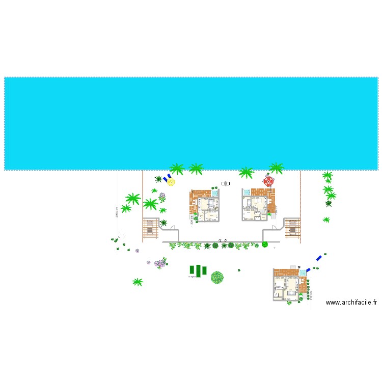 BUNGALOW HITIAA version 3. Plan de 15 pièces et 192 m2