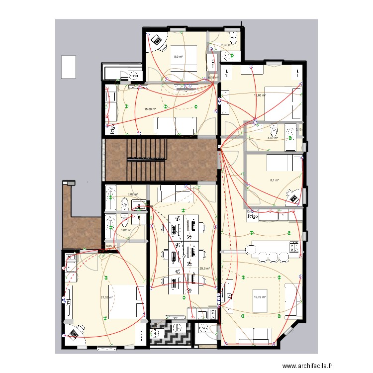 1etage1. Plan de 0 pièce et 0 m2