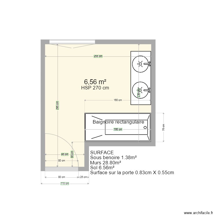 SDB 2 . Plan de 0 pièce et 0 m2