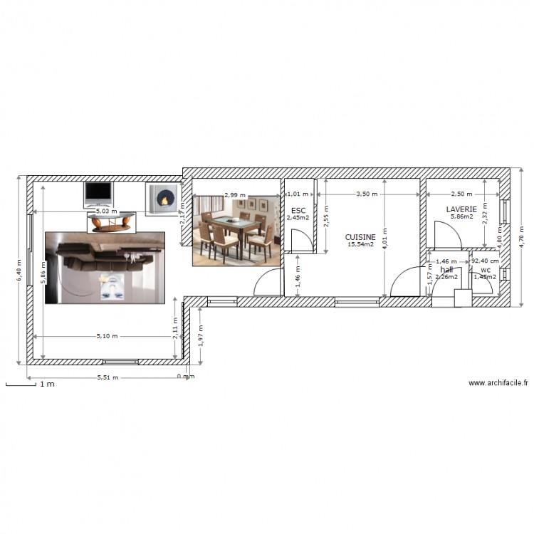 implantation meubles. Plan de 0 pièce et 0 m2