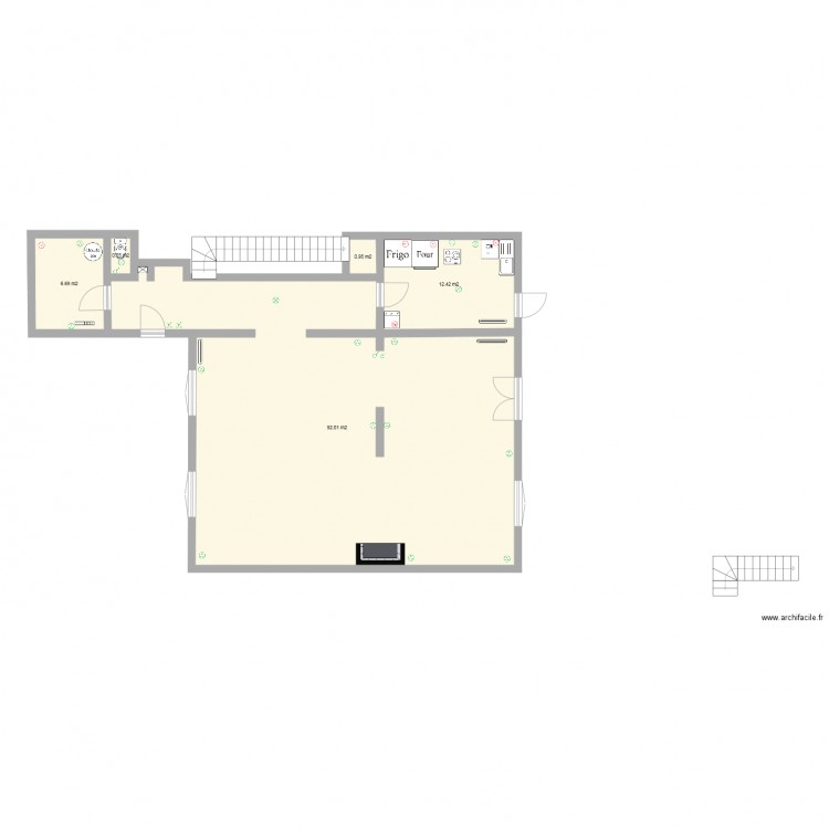 rez de chaussée. Plan de 0 pièce et 0 m2