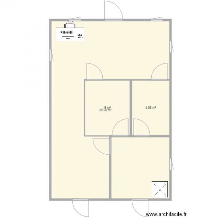 algeco rez de chaussee v2. Plan de 0 pièce et 0 m2