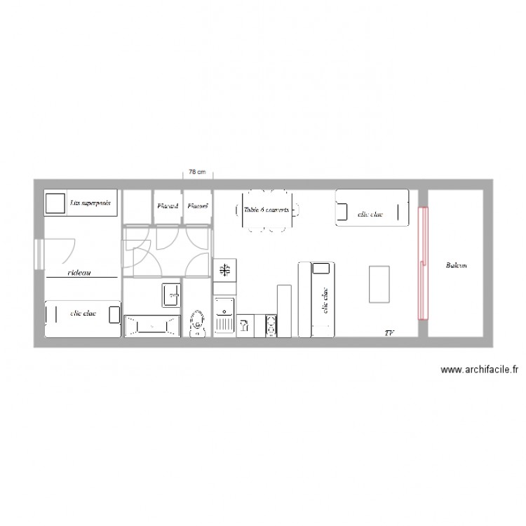 PLAN APPARTEMENT LES 2 ALPES. Plan de 0 pièce et 0 m2