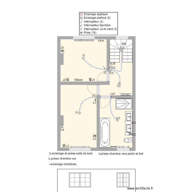 Etage. Plan de 0 pièce et 0 m2