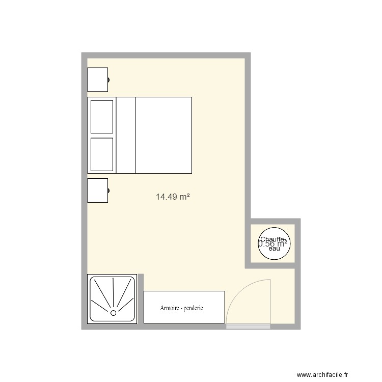 chambre version 3. Plan de 0 pièce et 0 m2