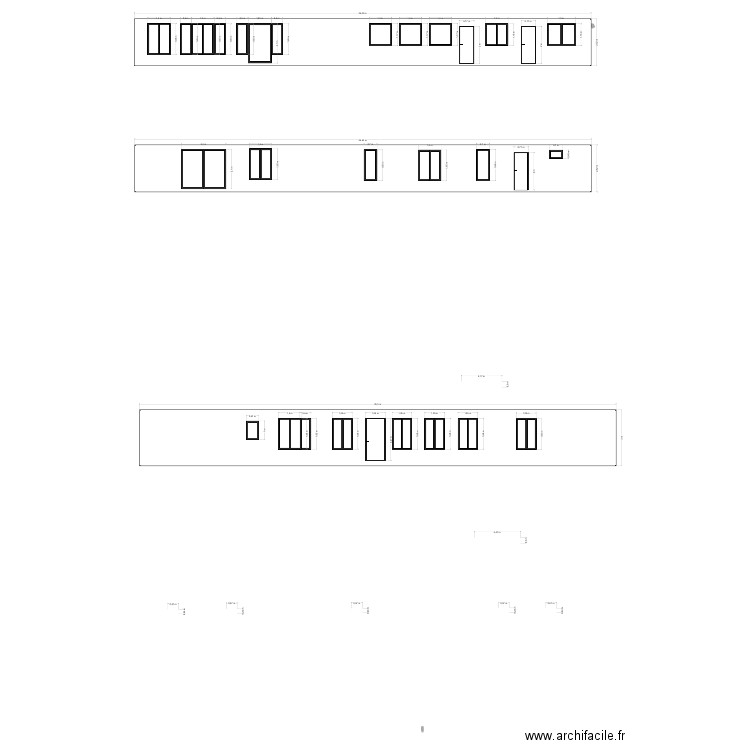 Plan façades. Plan de 0 pièce et 0 m2