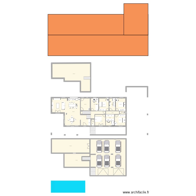 Maison Puj 5. Plan de 15 pièces et 392 m2