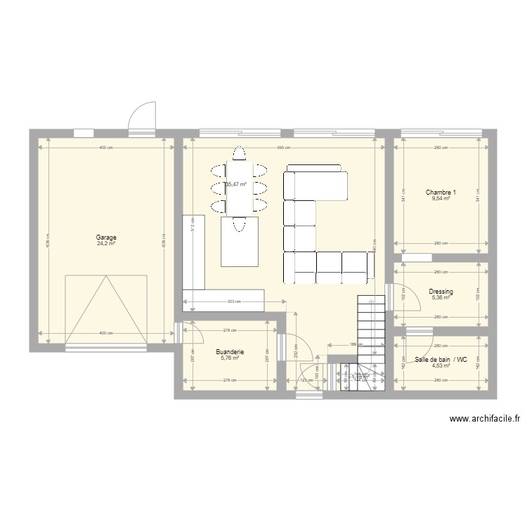 Maison combe des oiseaux buanderie. Plan de 0 pièce et 0 m2