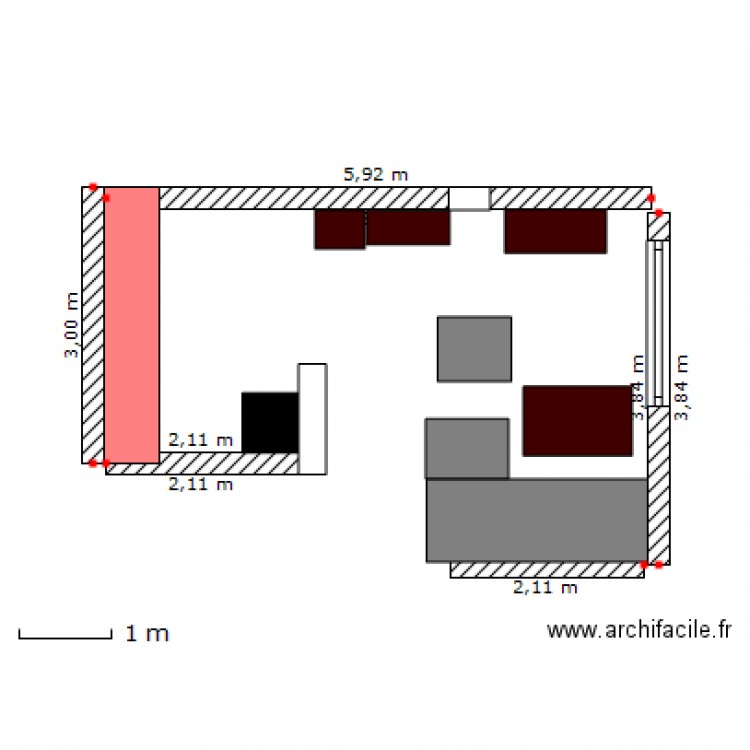 salon . Plan de 0 pièce et 0 m2