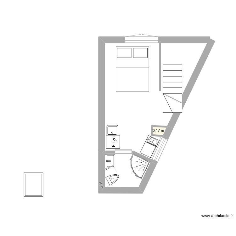 studio NH 2. Plan de 1 pièce et 0 m2