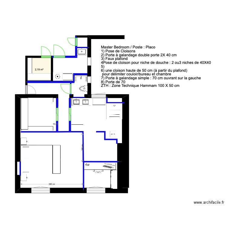 Master BedRoom (état final). Plan de 0 pièce et 0 m2