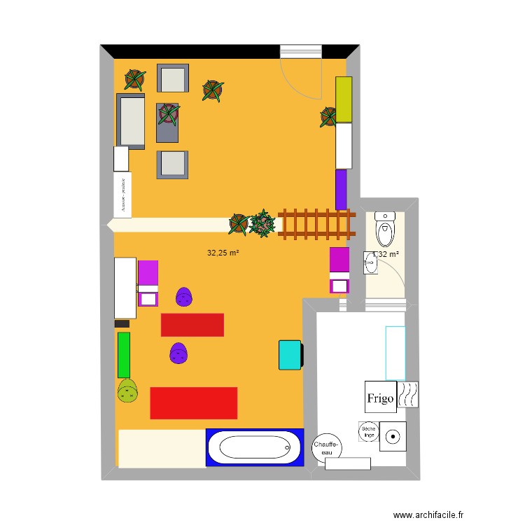 salon. Plan de 0 pièce et 0 m2