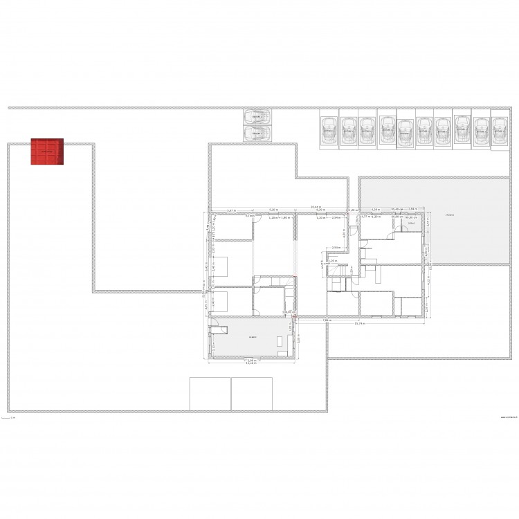 R.D.C   parking. Plan de 0 pièce et 0 m2