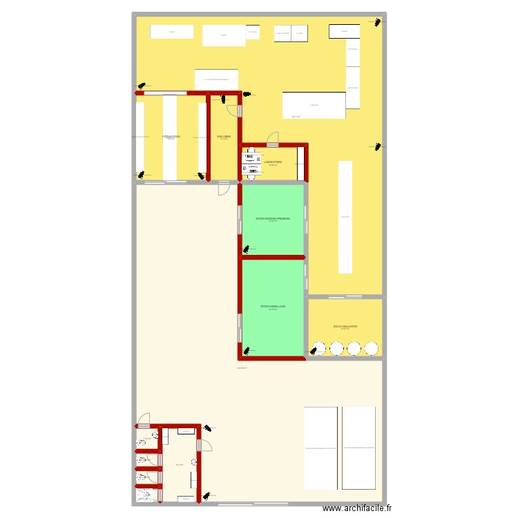 plan usine 630m2 sans machines. Plan de 0 pièce et 0 m2