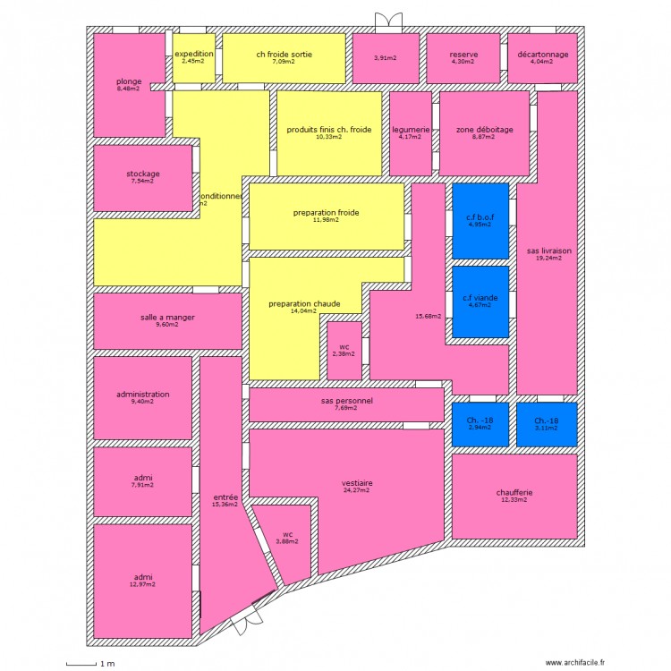 Cuisine Arc restauration. Plan de 0 pièce et 0 m2