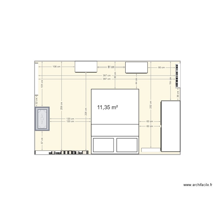 fabi1. Plan de 1 pièce et 11 m2