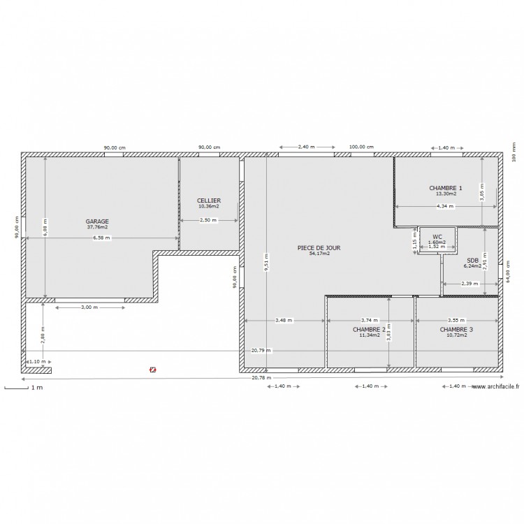 maison dominique RDC. Plan de 0 pièce et 0 m2