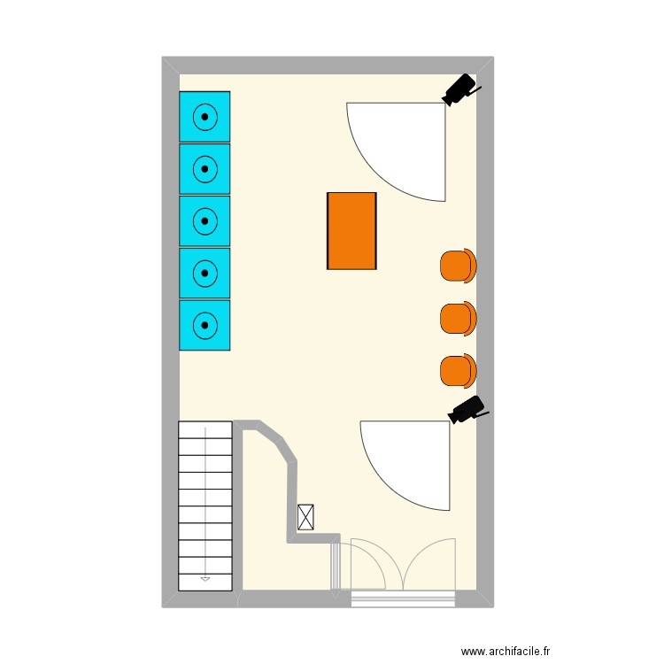 LAVERIE Anielle GRASSE. Plan de 2 pièces et 36 m2