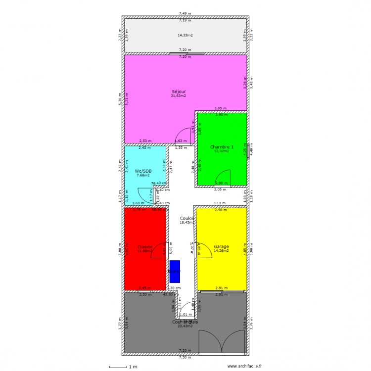 My house desigh 02/08/2013 RDC. Plan de 0 pièce et 0 m2