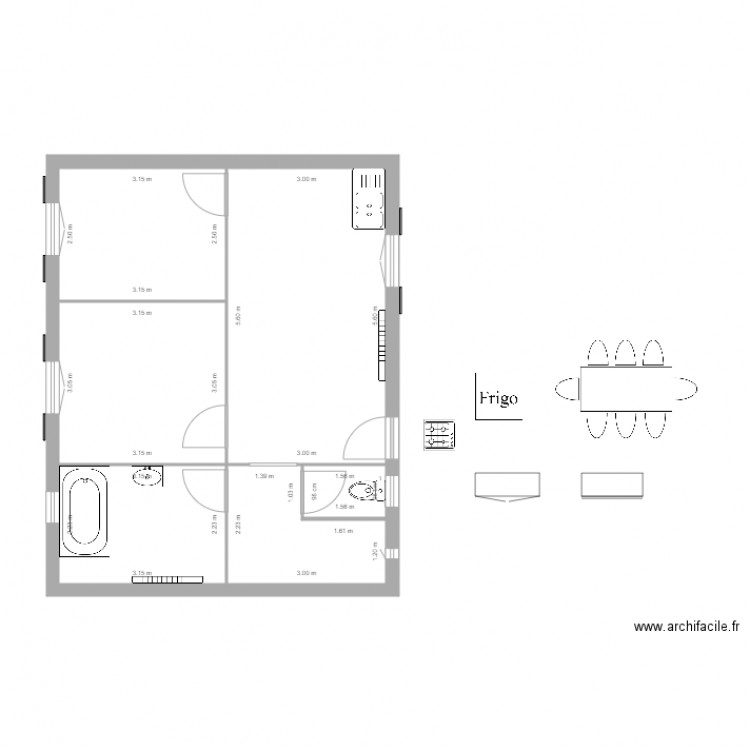 maison vierge. Plan de 0 pièce et 0 m2