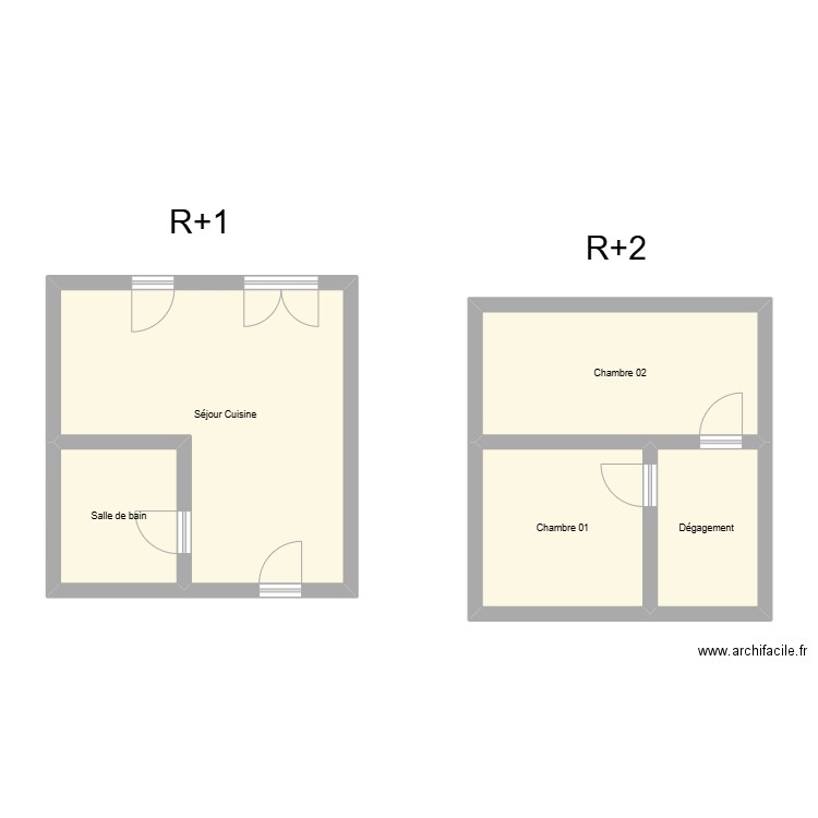 350602172. Plan de 5 pièces et 55 m2