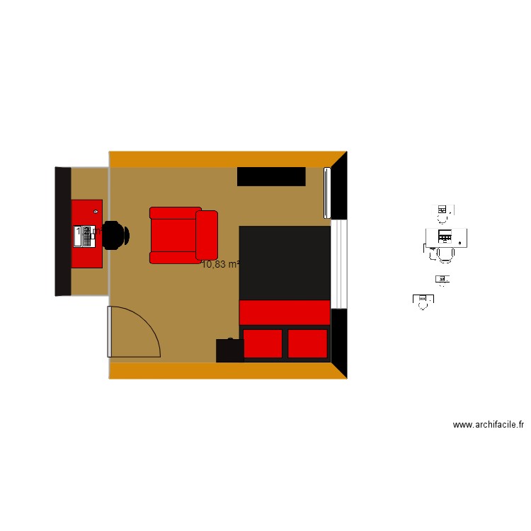 Chambre Ylan. Plan de 0 pièce et 0 m2