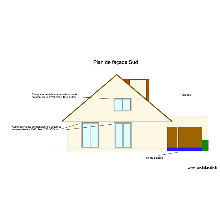 maison dojo sud. Plan de 0 pièce et 0 m2