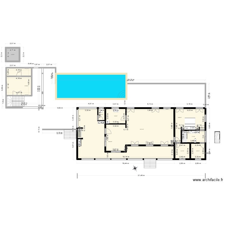 New 1101 mur. Plan de 11 pièces et 193 m2