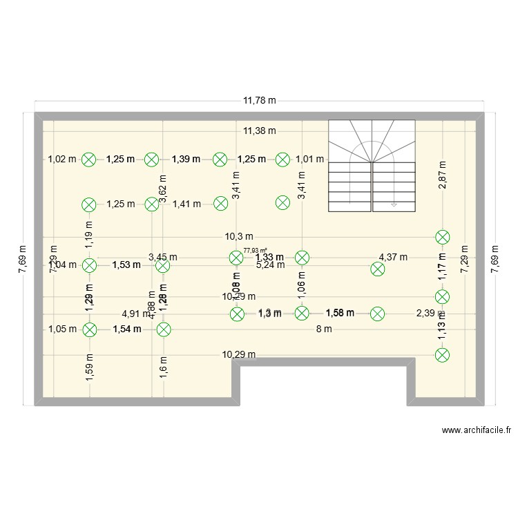 SAINT MAUR. Plan de 1 pièce et 78 m2