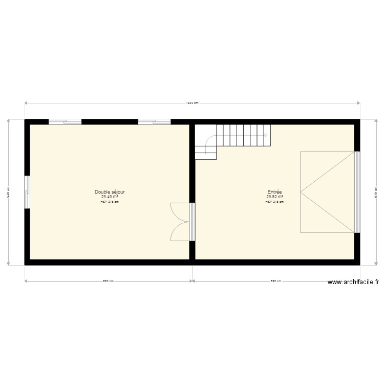 RDC. Plan de 0 pièce et 0 m2