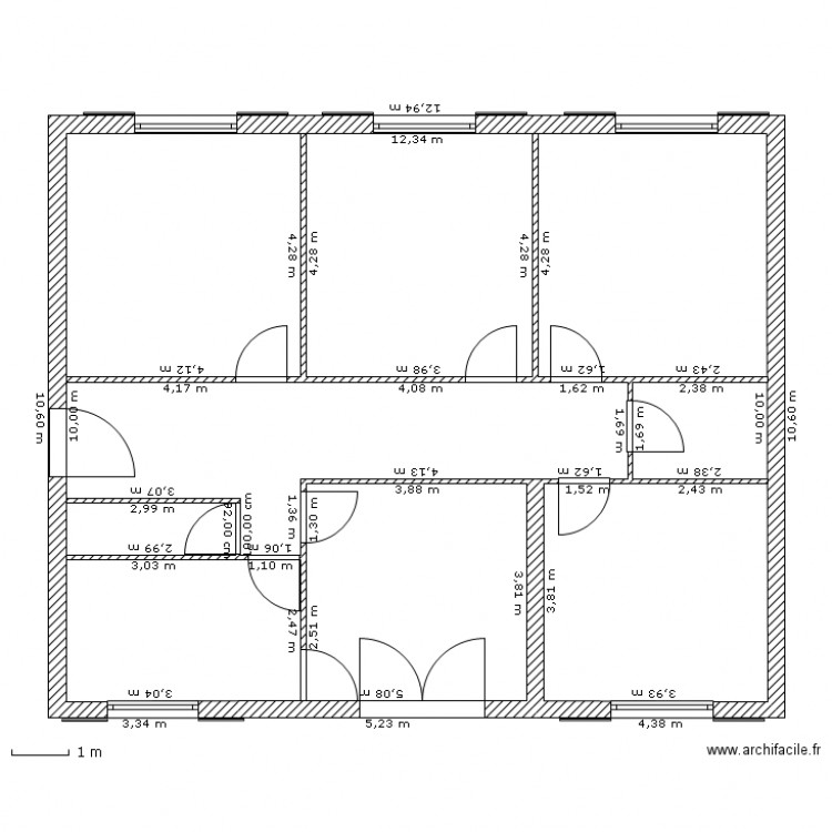 Type F5. Plan de 0 pièce et 0 m2