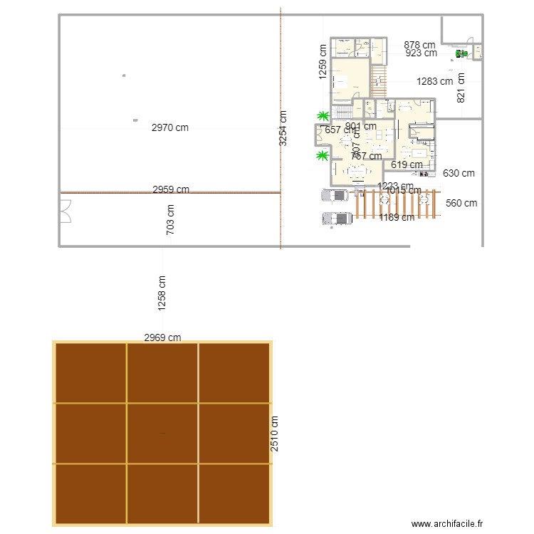 2 casa puembo. Plan de 12 pièces et 197 m2