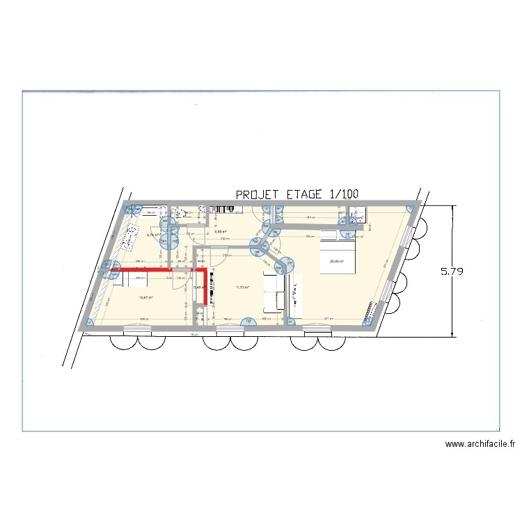 Plan etage valentin AlixV3. Plan de 0 pièce et 0 m2