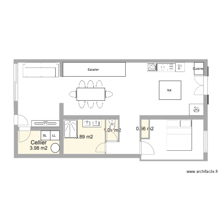 RDC VILLA LOCATION. Plan de 0 pièce et 0 m2