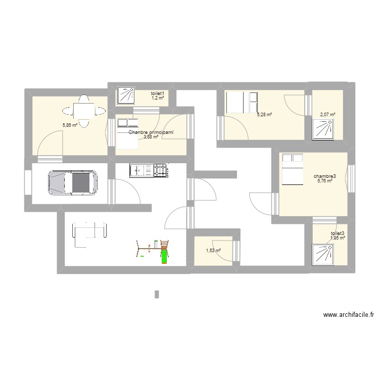 plan maison songon. Plan de 0 pièce et 0 m2